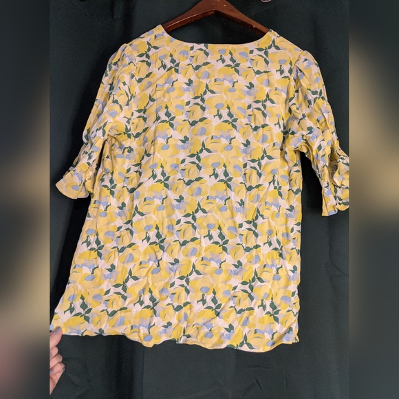 Yellow Floral Lemon Women's Top - Picture 8 of 11